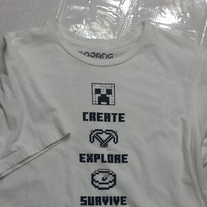 MAD Engine White Minecraft Graphic Tee XXL